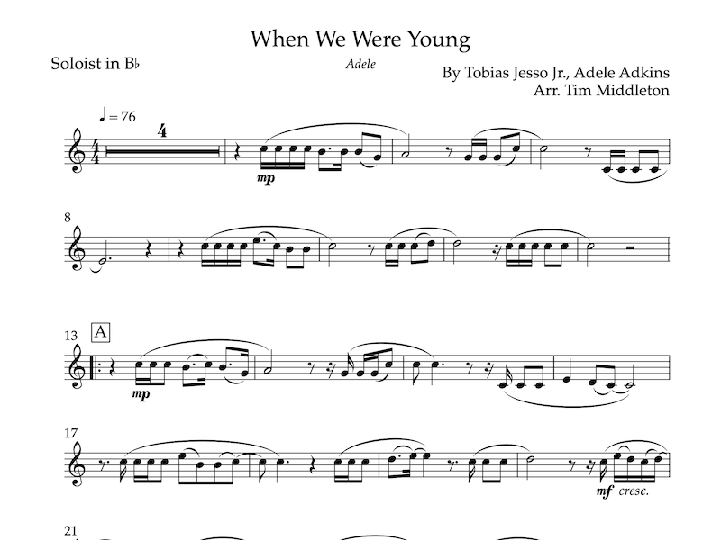 When We Were Young (Brass Band)